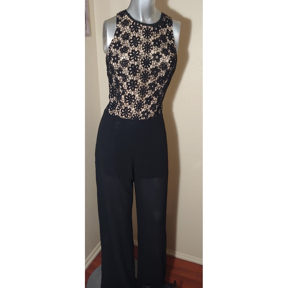 2/$20 Dahlia/Wolf Black Lace Jumpsuit
